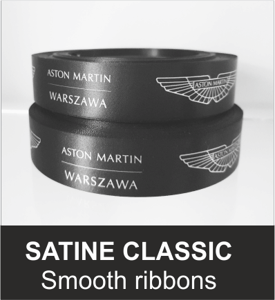 Personalised logo satine ribbons