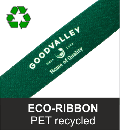 Recyclet eco satine ribbons printed